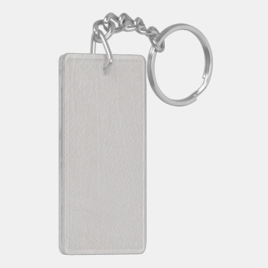 Vintage versleten cognackleren textuur sleutelhanger (Achterkant Links)