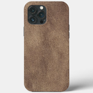 Vintage versleten cognackleurige lederen textuur Case-Mate iPhone case