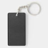 Vintage versleten cognackleurige lederen textuur sleutelhanger (achterkant)