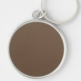 Vintage versleten cognackleurige lederen textuur sleutelhanger
