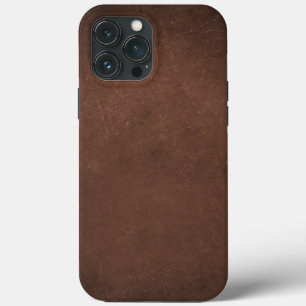 Vintage versleten cognackleurige leerstructuur Case-Mate iPhone case