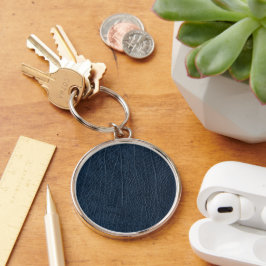 Vintage versleten cognackleurige leren textuur sleutelhanger