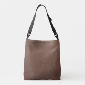 Vintage versleten cognacleer textuur crossbody tas (Achterkant)