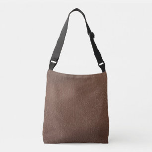 Vintage versleten cognacleer textuur crossbody tas