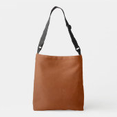 Vintage versleten cognacleer textuur crossbody tas (Achterkant)