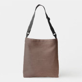 Vintage versleten cognacleer textuur crossbody tas (Achterkant)