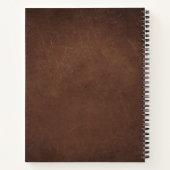 Vintage versleten cognacleer textuur notitieboek (Achterkant)