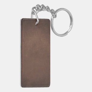 Vintage versleten cognacleer textuur sleutelhanger