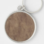 Vintage versleten cognacleer textuur sleutelhanger (Voorkant)