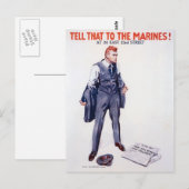 Vintage Vertel dat aan Marines Recrugement Briefkaart (Voorkant / Achterkant)
