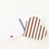 Vintage Verticale Strepen Mocha Mousse Wit Notitieboek (Binnen)