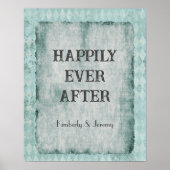 Vintage & Vervaaide Groene Voeg Je Eigen Toe  Poster (Voorkant)