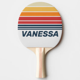 Vintage Vervagende Regenboog Horizon Strepen met N Tafeltennisbatje