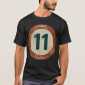 Vintage Vervallen Nummer 11 T-shirt (Voorkant)