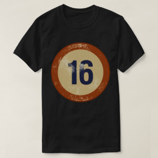 Vintage Vervallen Nummer 16 T-shirt