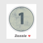 Vintage Vervallen Nummer 1 Sticker (Vel)