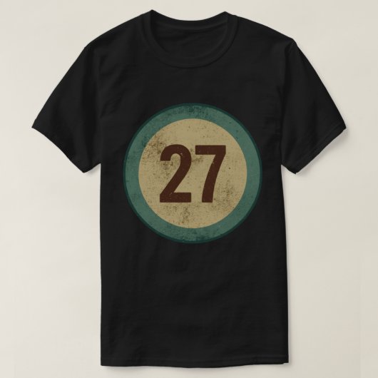 Vintage Vervallen Nummer 27 T-shirt (Design voorkant)