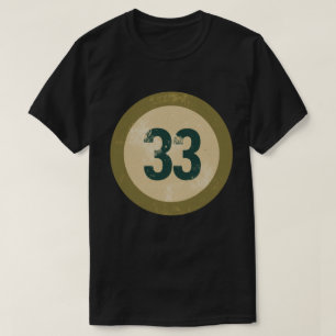 Vintage Vervallen Nummer 33 T-shirt