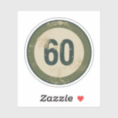 Vintage Vervallen Nummer 60 Sticker (Vel)