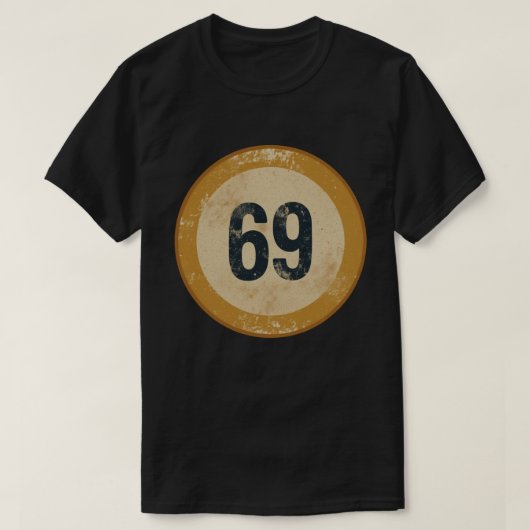 Vintage Vervallen Nummer 69 T-shirt (Design voorkant)