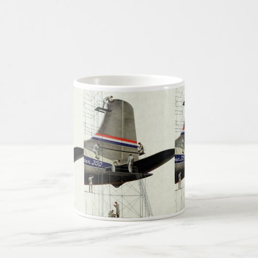 Vintage Vervo, Vliegtuig Onderhoud Koffiemok (Center)