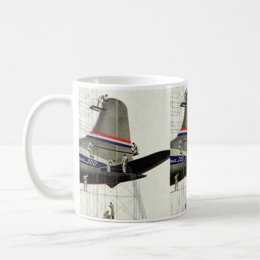 Vintage Vervo, Vliegtuig Onderhoud Koffiemok (Links)