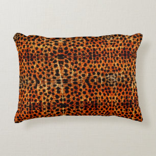 Vintage Vervuild Grunge Jachtluipaard Dierprint Accent Kussen