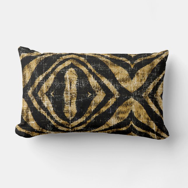 Vintage Vervuild Grunge Zebra Dierprint Kussen (Voorkant)