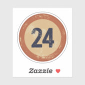 Vintage Vervuild Nummer 24 Sticker (Vel)
