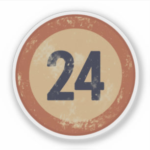Vintage Vervuild Nummer 24 Sticker