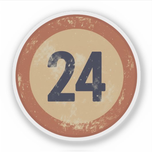 Vintage Vervuild Nummer 24 Sticker (Voorkant)