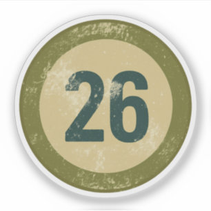 Vintage Vervuild Nummer 26 Sticker