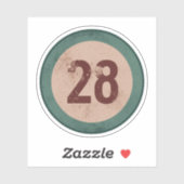 Vintage Vervuild Nummer 28 Sticker (Vel)