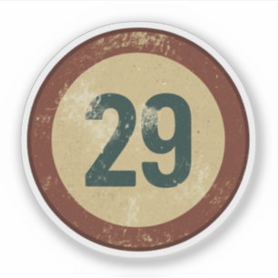 Vintage Vervuild Nummer 29 Sticker