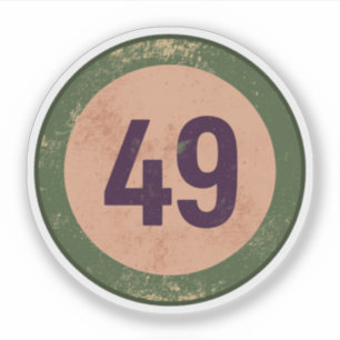 Vintage Vervuild Nummer 49 Sticker