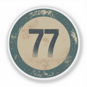 Vintage Vervuild Nummer 77 Sticker