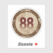 Vintage Vervuild Nummer 88 Sticker (Vel)