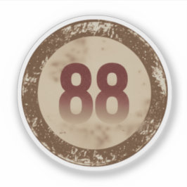 Vintage Vervuild Nummer 88 Sticker