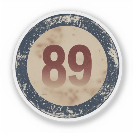 Vintage Vervuild Nummer 89 Sticker (Voorkant)
