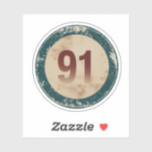 Vintage Vervuild Nummer 91 Sticker (Vel)