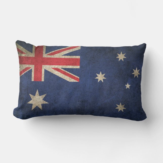 Vintage verweerde vlag van Australië Kussen (Voorkant)