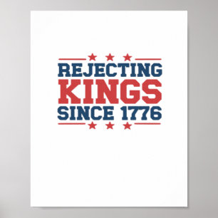 Vintage Verwerpt Koningen Sinds 1776 Klassieke Sti Poster