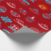 Vintage Verzamelset met Reizen Badges met Scheepva Cadeaupapier