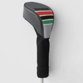 Vintage VHS Across Striping met naam Golfheadcover (Schuin)