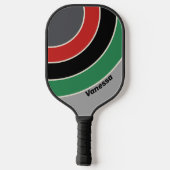 Vintage VHS Cirkel Streep met Naam Pickleball Paddle (Achterkant)