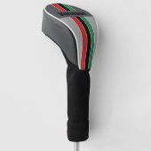 Vintage VHS-speld gestreept met naam Golfheadcover (Schuin)