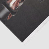 Vintage Victoriaans 2 Paarden Decoupage Tissuepapier (Detail)