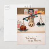 Vintage Victoriaans Briefkaart van hout (Voorkant / Achterkant)