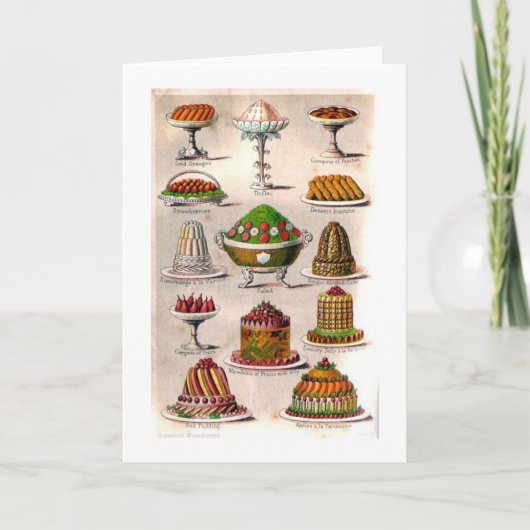 Vintage - Victoriaans Desserts, Kaart (Voorkant)