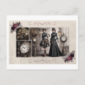 Vintage Victoriaans Mode Vrouwen Briefkaart (Voorkant)